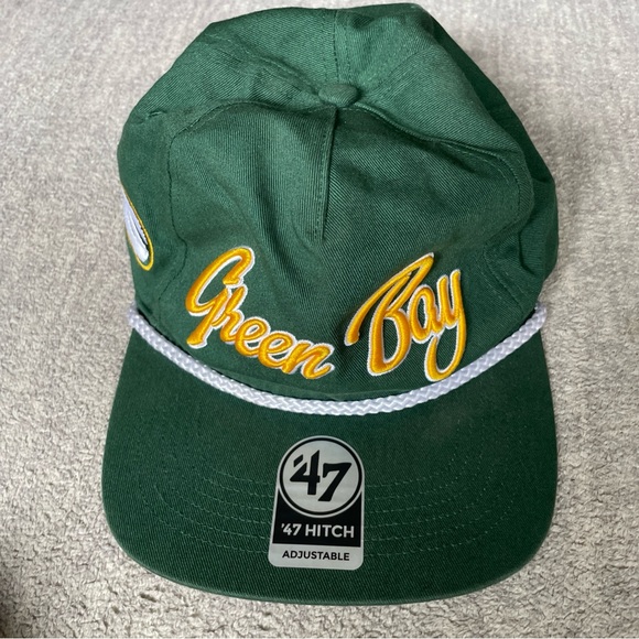 NFL Other - Green Bay Packers NFL '47 Brand Green Script Rope Hitch Snapback Adjustable Hat